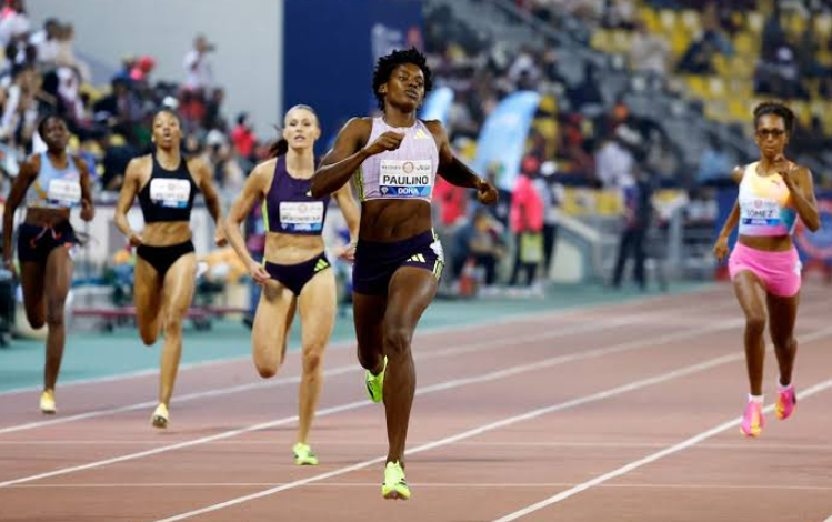 Athletics training and competition image focused on elite track movement